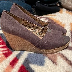 Women’s Soda wedge open toe 8 shoes
